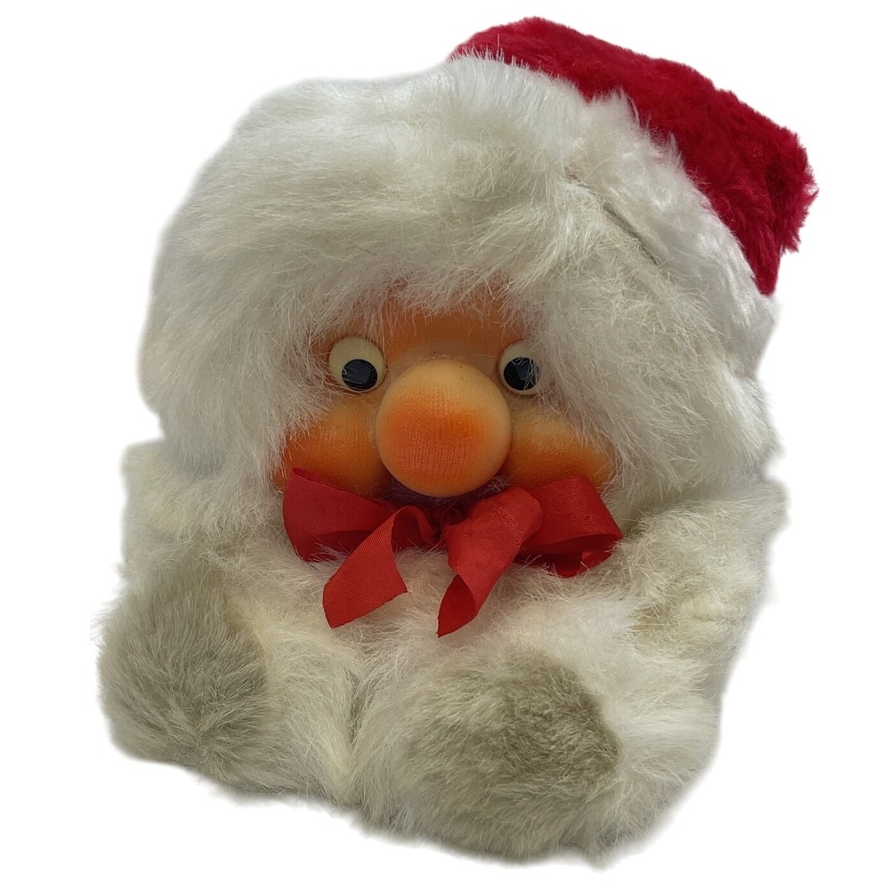 Rare! Vintage 1984 Rennoc Santa Clause‎ Teddy Bear Plush Chubby Elf Face